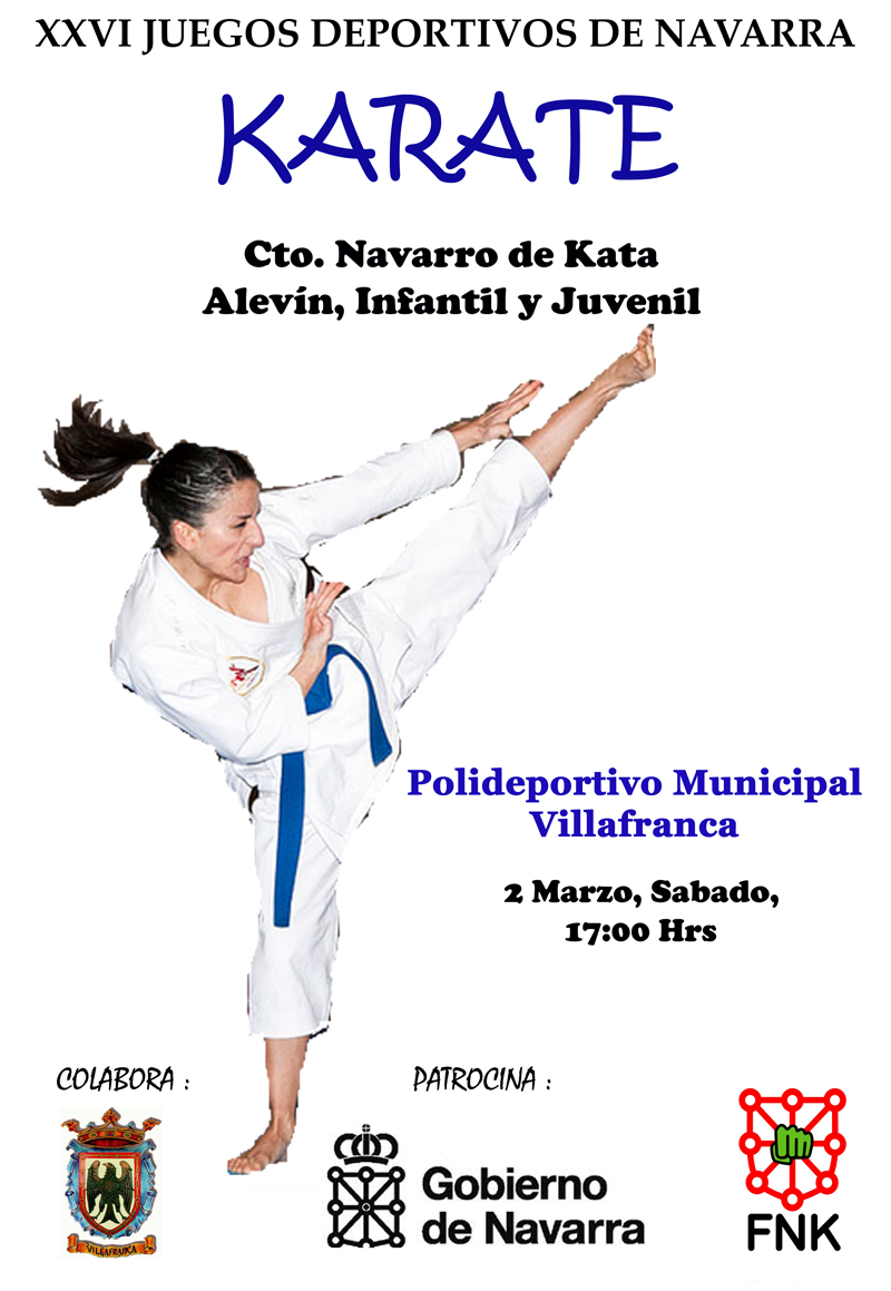 El Campeonato Navarro Alev&iacute;n, Infantil y Juvenil de  Kata Individual, en Villafranca.
